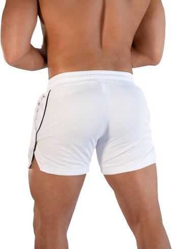 EXEKE Men's Gym Workout Shorts Quick Dry Bodybuilding Training Running Shorts in Kuwait