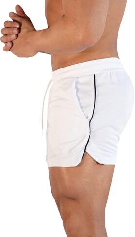 EXEKE Men's Gym Workout Shorts Quick Dry Bodybuilding Training Running Shorts in Kuwait