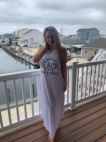 Women's Casual Beach Summer Dresses Sleeveless Graphic Long Sundress Cover Up Dresses with Pocket in Kuwait