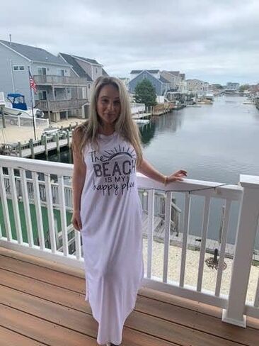 Women's Casual Beach Summer Dresses Sleeveless Graphic Long Sundress Cover Up Dresses with Pocket in Kuwait