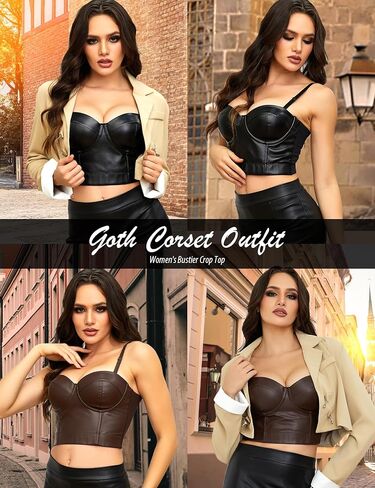 SLIMBELLE بو الجلود بوستير المحاصيل الأعلى القوطية الشرير رفع المرأة مشد الصدرية لحزب النادي الهالووين in Kuwait