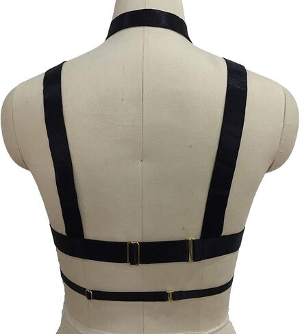 Body Harness Bra cage Plus Size Women's Adjustable Punk Gothic Festival Rave Photography Dance Accessories Clothing (Black-O0258) in Kuwait