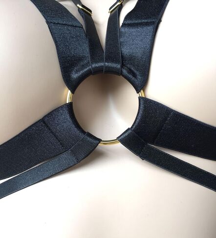 Body Harness Bra cage Plus Size Women's Adjustable Punk Gothic Festival Rave Photography Dance Accessories Clothing (Black-O0258) in Kuwait