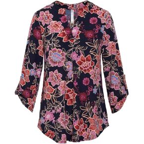 بلوزة Dear Scarlett النسائية Lizzy المريحة ذات الارتفاع العالي والمنخفض، مقاس عادي وكبير in Kuwait