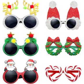 Matcheck عيد الميلاد حزب النظارات الشمسية عيد الميلاد بريق نظارات عطلة الاحتفال مضحك نظارات تفضل زي المورد زينة عيد الميلاد in Kuwait