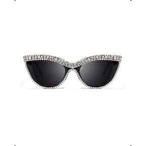 IGnaef Rhinestone Sunglasses for Women Bling Bling Glasses Jeweled Frame Costume Party Accessory