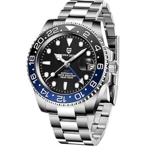 Pagani Design Watches for Men Automatic GMT Watch Japan NH34 Movement Sapphire Glass Stainless Steel 40MM Super Luminous Waterproof Wrist Watch