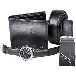 مجموعة ساعات سوارتس للرجال، مجموعة هدايا للرجال، ساعة هدايا للرجال، هدايا عيد ميلاد للرجال، ساعة جلدية صناعية للرجال، مجموعة هدايا للرجال، منظم صندوق الهدايا in Kuwait