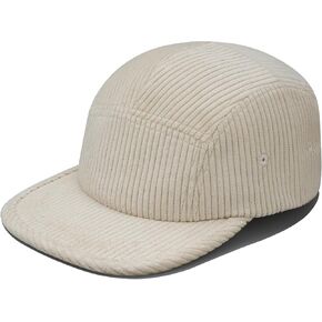Croogo Corduroy 5 Panel Baseball Cap Flat Bill Hats for Men Classic Low Profile Dad Hats Trucker Hat Urban Street Hip Hop Cap