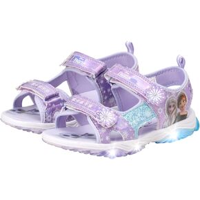 Disney Girls' Sandals – Frozen or Minnie Mouse Double Strap Light Up Sports Sandals (Toddler/Girl)