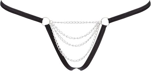 Body Zone Chain Front Crotchless Thong - UN016 in Saudi Arabia