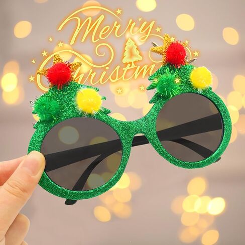 Matcheck عيد الميلاد حزب النظارات الشمسية عيد الميلاد بريق نظارات عطلة الاحتفال مضحك نظارات تفضل زي المورد زينة عيد الميلاد in Kuwait