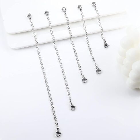 ORAZIO 5-10Pcs Stainless Steel Necklace Bracelet Extender Chain Set,2" 3" 4" 5" 6" in Saudi Arabia