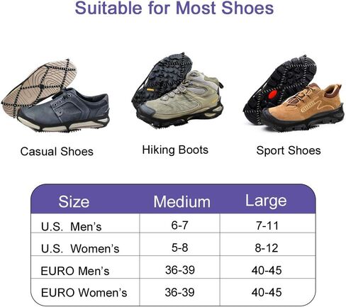 مقابض ثلج من HONUTIGE، مرابط الجر للمشي أو الركض أو المشي لمسافات طويلة على الثلج والجليد، مضادة للانزلاق للجنسين في الهواء الطلق فوق مرابط جر الحذاء/التمهيد in Kuwait