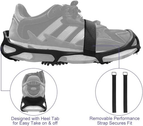 مقابض ثلج من HONUTIGE، مرابط الجر للمشي أو الركض أو المشي لمسافات طويلة على الثلج والجليد، مضادة للانزلاق للجنسين في الهواء الطلق فوق مرابط جر الحذاء/التمهيد in Kuwait