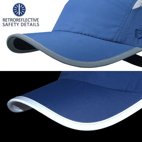GADIEMKENSD Unisex Unstructured Hats Reflective Brim UPF 50+ Outdoor Caps in Kuwait