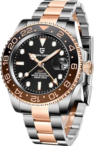 Pagani Design Watches for Men Automatic GMT Watch Japan NH34 Movement Sapphire Glass Stainless Steel 40MM Super Luminous Waterproof Wrist Watch in Saudi Arabia
