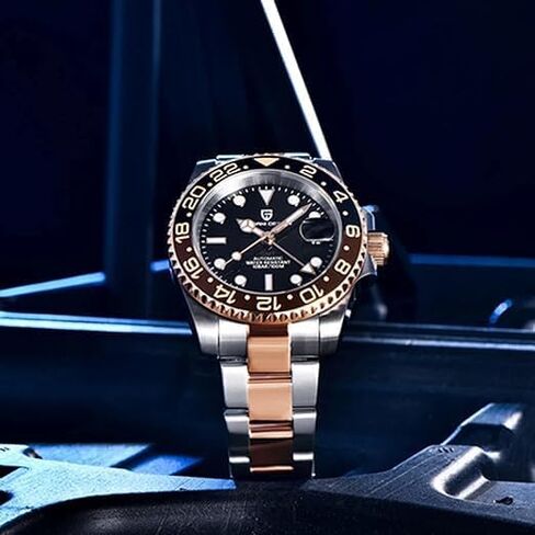 Pagani Design Watches for Men Automatic GMT Watch Japan NH34 Movement Sapphire Glass Stainless Steel 40MM Super Luminous Waterproof Wrist Watch in Saudi Arabia