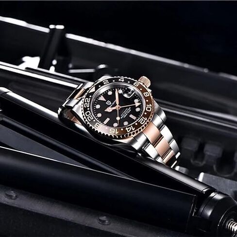 Pagani Design Watches for Men Automatic GMT Watch Japan NH34 Movement Sapphire Glass Stainless Steel 40MM Super Luminous Waterproof Wrist Watch in Saudi Arabia
