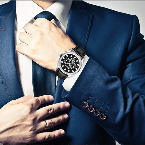 مجموعة ساعات سوارتس للرجال، مجموعة هدايا للرجال، ساعة هدايا للرجال، هدايا عيد ميلاد للرجال، ساعة جلدية صناعية للرجال، مجموعة هدايا للرجال، منظم صندوق الهدايا in Kuwait