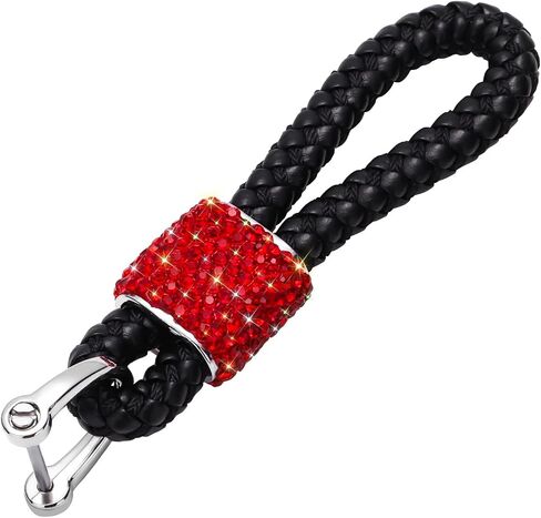 SAVORI Car Keychain Rhinestones Car Key Fob Keychains Bling Key Chain Holder with D-Ring for Men and Women in Kuwait