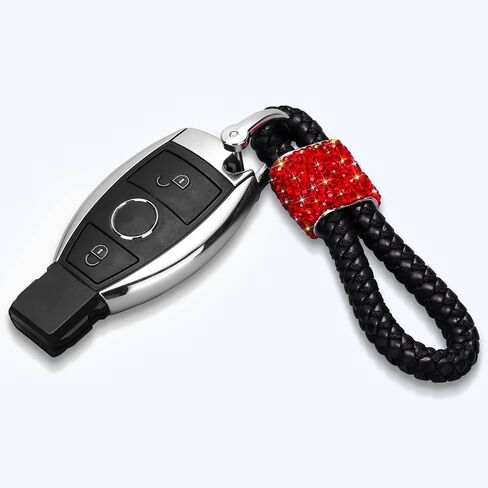 SAVORI Car Keychain Rhinestones Car Key Fob Keychains Bling Key Chain Holder with D-Ring for Men and Women in Kuwait