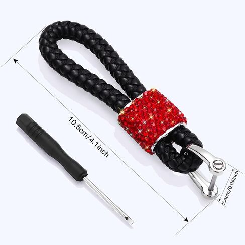 SAVORI Car Keychain Rhinestones Car Key Fob Keychains Bling Key Chain Holder with D-Ring for Men and Women in Kuwait