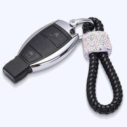 SAVORI Car Keychain Rhinestones Car Key Fob Keychains Bling Key Chain Holder with D-Ring for Men and Women in Saudi Arabia