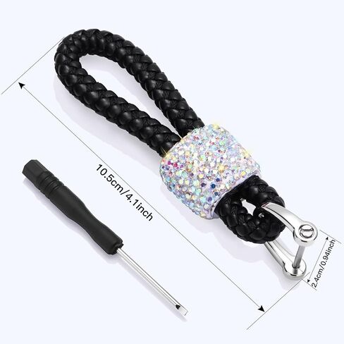 SAVORI Car Keychain Rhinestones Car Key Fob Keychains Bling Key Chain Holder with D-Ring for Men and Women in Saudi Arabia