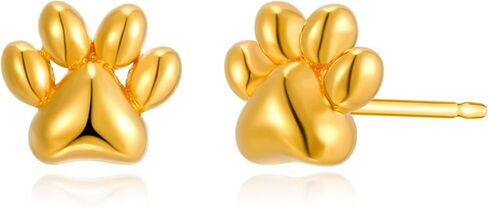 MORGAN & PAIGE Dainty Sterling Silver Stud Earrings, Butterfly or Dog Paw, Everyday Jewelry for Women, Teens, Real 14K Yellow Gold or Rhodium Plated in Saudi Arabia
