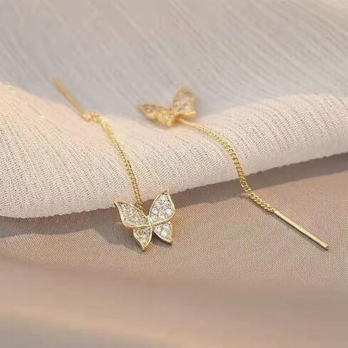Earrings For Women Trendy - Flower Drop Earrings Sterling Silver Stud Women Pavoi Jewelry Qute Earrings Suitability Girls Women Mom Friends Holiday Gifts Holiday Earrings in Saudi Arabia