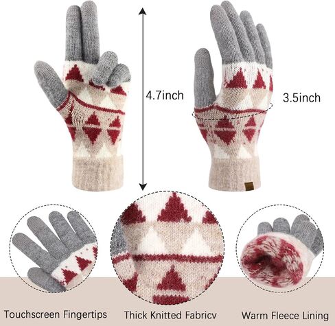 HH HOFNEN Winter Beanie Hat Scarf Touchscreen Gloves Set Warm Knitted Hat Scarves 3 Pcs Fleece Lined Skull Cap for Women in Kuwait