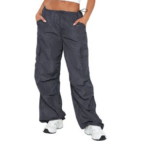 وايبينو سروال بالازو بخصر مرتفع للنساء، بنطلون واسع الساق قابل للتمدد بحزام مع جيوب in Kuwait