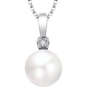 JO WISDOM 925 Sterling Silver Freshwater Cultured Pearl Pendant Necklace Jewelry for Women,Girls in Kuwait