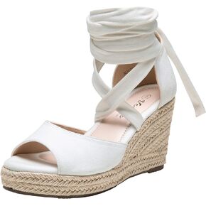 Vepose Women's 882 Rome Open Toe Espadrilles Platform Wedge Sandals