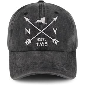 US, Texas, New York, California Hat for Men Women, Adjustable Cotton Embroidered Baseball Cap