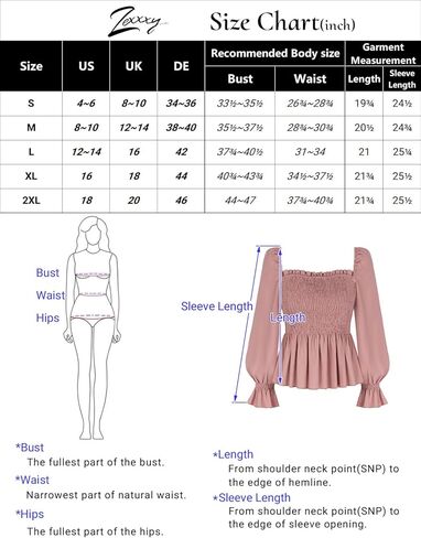 بلايز المرأة عادية كم طويل ساحة الرقبة Smocked كشكش هيم سليم بيبي دول بلوزة قميص الستر S-XXL in Kuwait