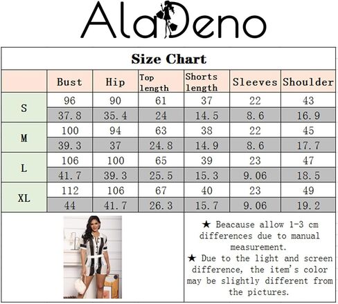 Aladeno ملابس نسائية محبوكة مكونة من قطعتين - مجموعة شورتات وقمصان قصيرة الأكمام متماسكة بألوان متعددة من الكروشيه in Kuwait