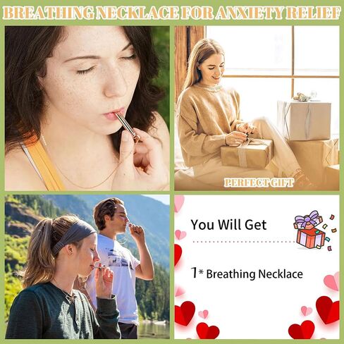 YANCHUN Anxiety Relief Necklace Breathing Exercise Device for Meditation Breathing Necklace for Stress Relief, Claming Down, Relax, Panic Attack Relief in Kuwait