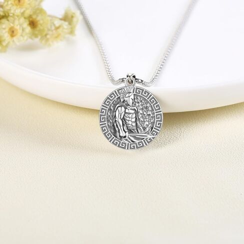 CUPENDA Sterling Silver Pendant Necklace for Men Spartan Warrior Anatomical Heart Viking Sacred Heart Cross Basketball Necklace Jewelry Gift for Men in Kuwait