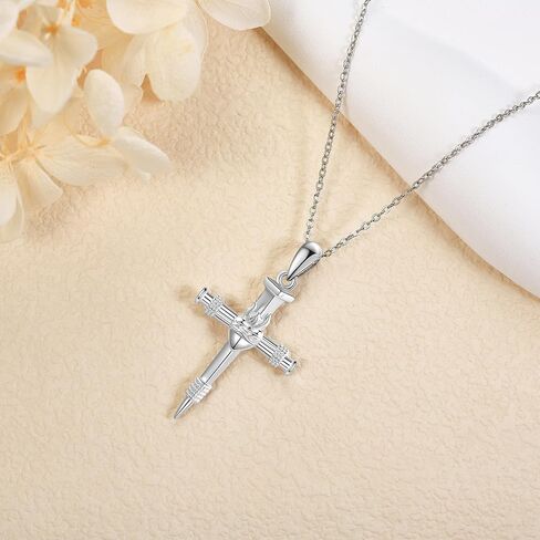 CUPENDA Sterling Silver Pendant Necklace for Men Spartan Warrior Anatomical Heart Viking Sacred Heart Cross Basketball Necklace Jewelry Gift for Men in Kuwait