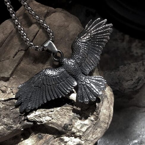 Mens Skull Dragon Pendant Necklace for Men Boys Silver Gold Cool Goth Accessory Jewelry with Stainless Steel Chain in Kuwait