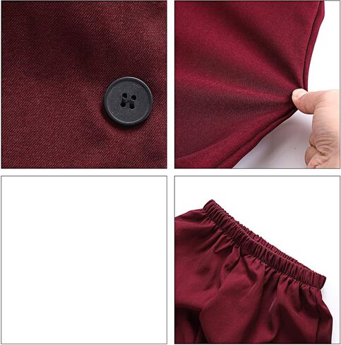 Shinymoon Halloween Wine Red Suit Men Vertical Comedy Horror Movie Character Costume Cosplay Scary Outfits in Kuwait