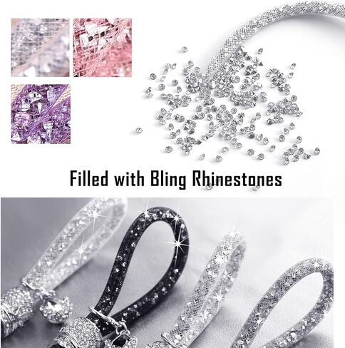 سلسلة مفاتيح السيارة الكريستالية PlusRoc للنساء من أحجار الراين اللامعة وسلسلة مفاتيح وإكسسوارات مفاتيح السيارة in Kuwait