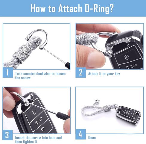 سلسلة مفاتيح السيارة الكريستالية PlusRoc للنساء من أحجار الراين اللامعة وسلسلة مفاتيح وإكسسوارات مفاتيح السيارة in Kuwait