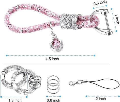 سلسلة مفاتيح السيارة الكريستالية PlusRoc للنساء من أحجار الراين اللامعة وسلسلة مفاتيح وإكسسوارات مفاتيح السيارة in Kuwait