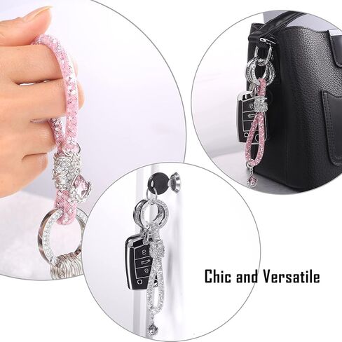سلسلة مفاتيح السيارة الكريستالية PlusRoc للنساء من أحجار الراين اللامعة وسلسلة مفاتيح وإكسسوارات مفاتيح السيارة in Kuwait