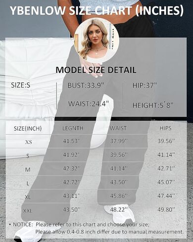 وايبينو سروال بالازو بخصر مرتفع للنساء، بنطلون واسع الساق قابل للتمدد بحزام مع جيوب in Kuwait