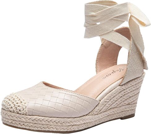 Vepose Women's 882 Rome Open Toe Espadrilles Platform Wedge Sandals in Kuwait