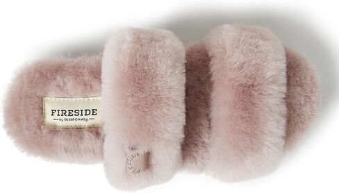 شبشب Dearfoams النسائي Fireside Benalla All Over Shearling ذو شريط مزدوج سهل الارتداء والخلع in Kuwait